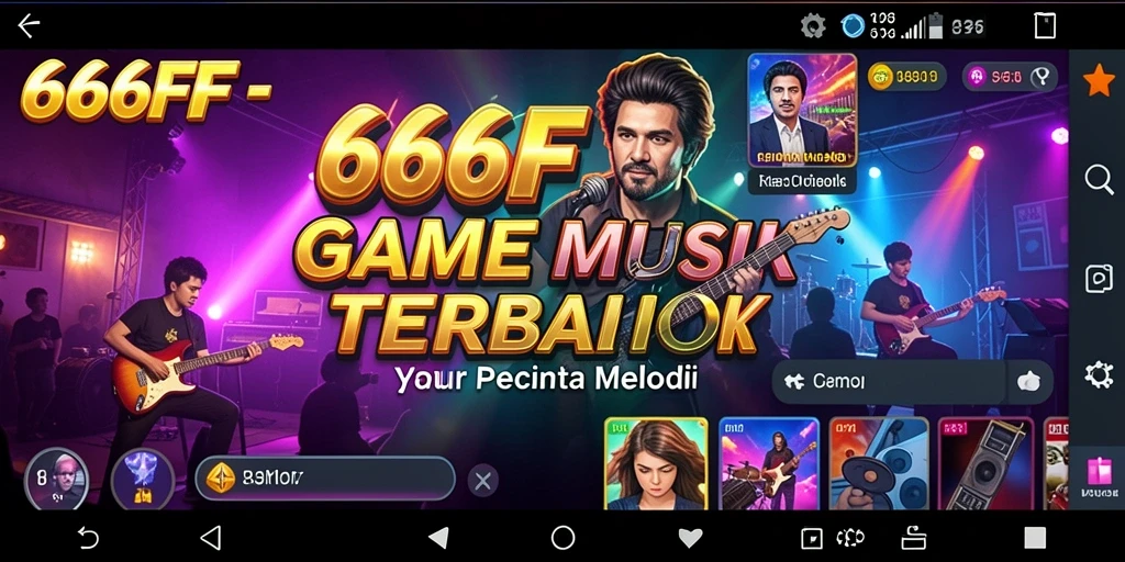 Tampilan screenshot gameplay dari 666FF menampilkan pengalaman musik yang menyenangkan.