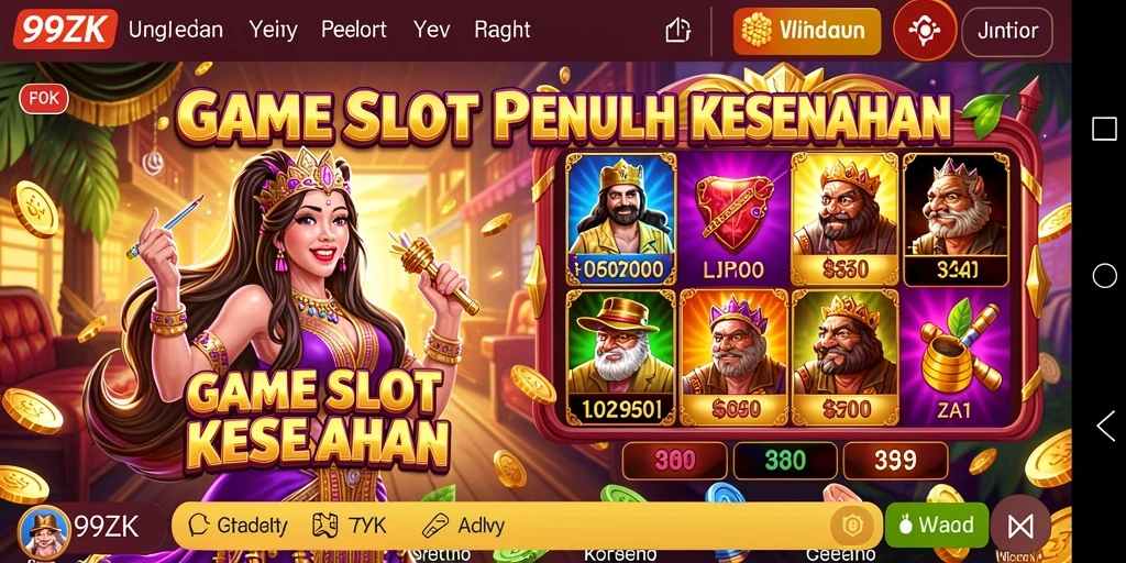 Tampilan utama gameplay 99ZK dengan aksi slot yang mendebarkan.