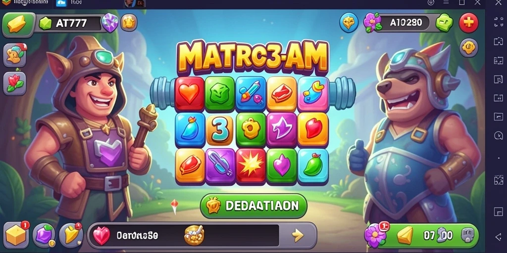 Tampilan gameplay AT777 yang seru dalam mencocokkan buah-buahan.