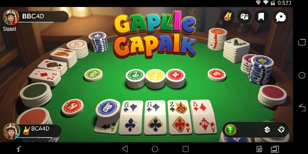 Screenshot gameplay BBCA4D yang menunjukkan keseruan bermain Gaple.