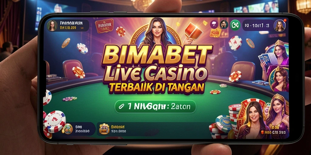 Tampilan gameplay Live Casino dari BIMABET yang mendebarkan.