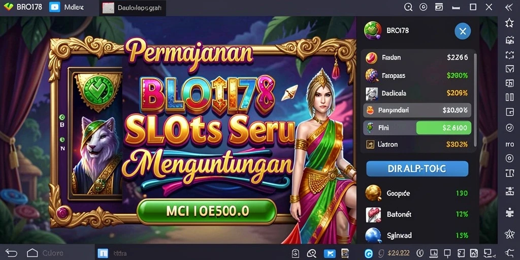 Screenshot gameplay BRO178 menunjukkan keseruan dan keindahan grafik slot.