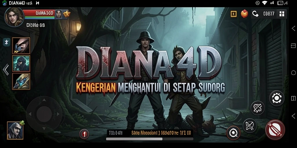 Tangkapan layar <strong>DIANA4D</strong> menampilkan aksi menyeramkan dan atmosfer kegelapan yang menggigit.