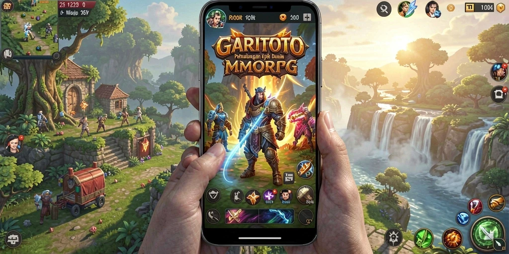 Tampilan gameplay GARITOTO yang menakjubkan dan interaksi karakter.
