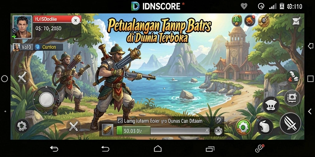 Tampilan menarik dari gameplay di dunia terbuka IDNSCORE.