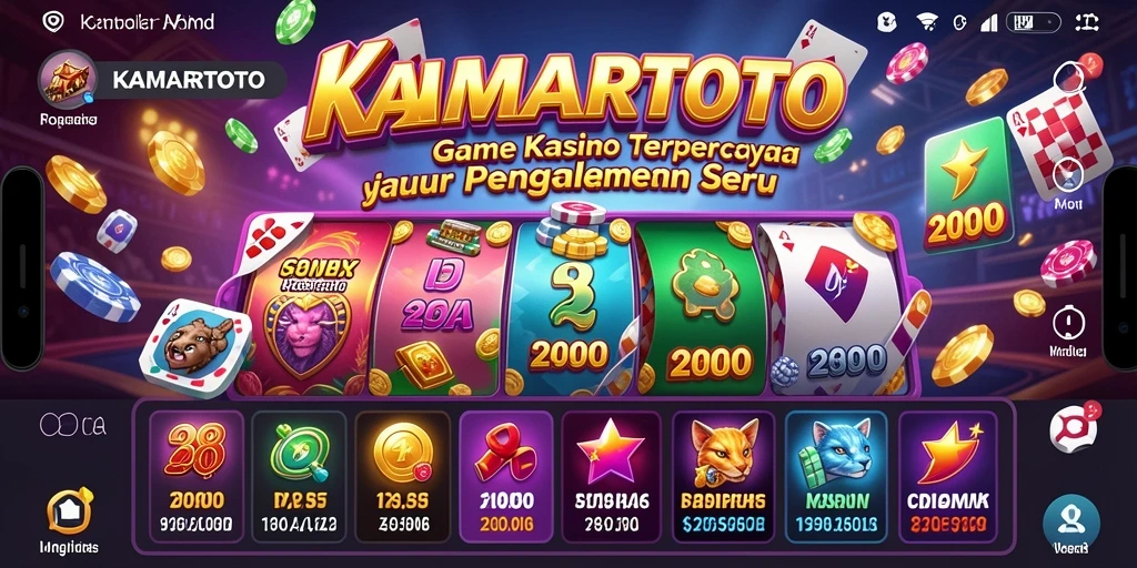Tampilan gameplay KAMARTOTO yang menampilkan berbagai permainan Kasino menarik.