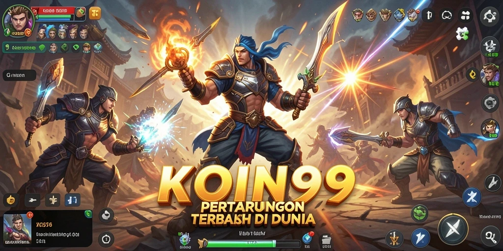 Screenshot KOIN99 menampilkan aksi seru dalam pertarungan Fighting.