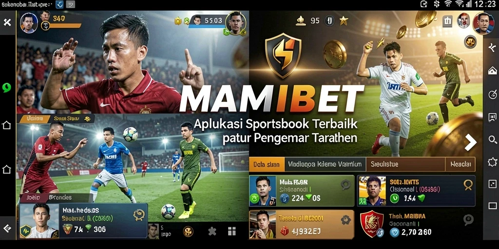 Tampilan antarmuka MAMIBET dengan fitur taruhan olahraga.