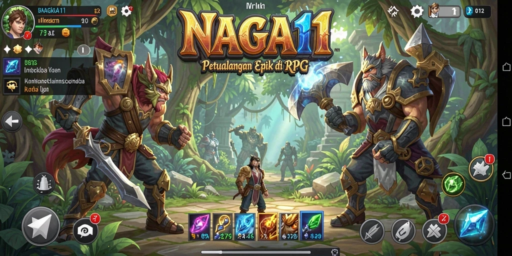 Tampilan menarik dari gameplay RPG NAGA11 yang mendebarkan.