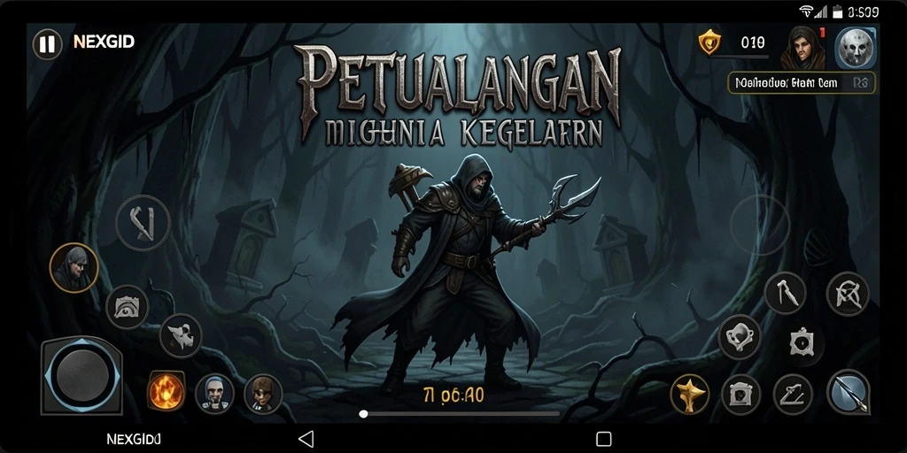 Screenshot gameplay NEXGID yang menampilkan momen menegangkan.