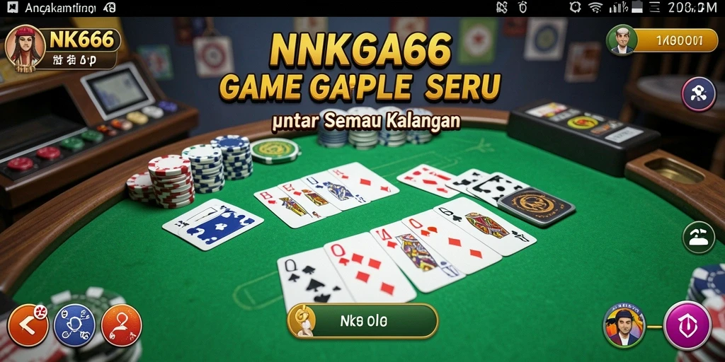 Tampilan gameplay NK666 yang menarik dan seru saat bermain Gaple.