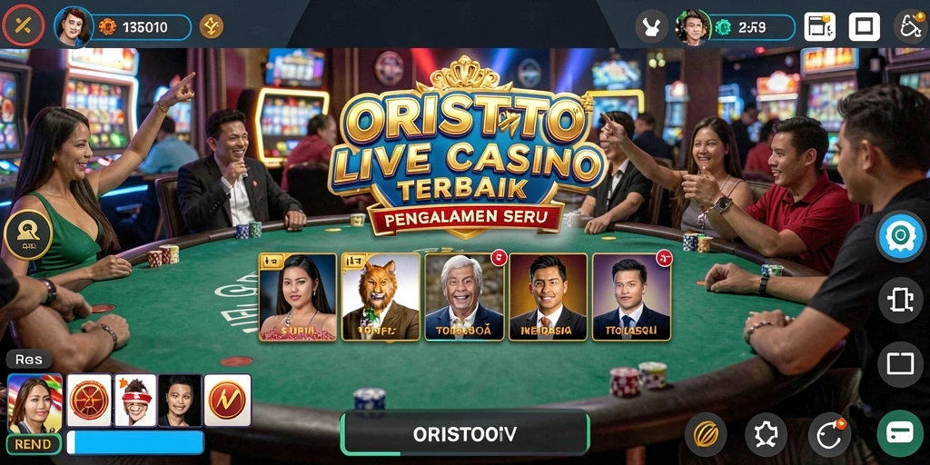 Tampilan gameplay Live Casino yang menegangkan dan interaktif di ORISTOTO.