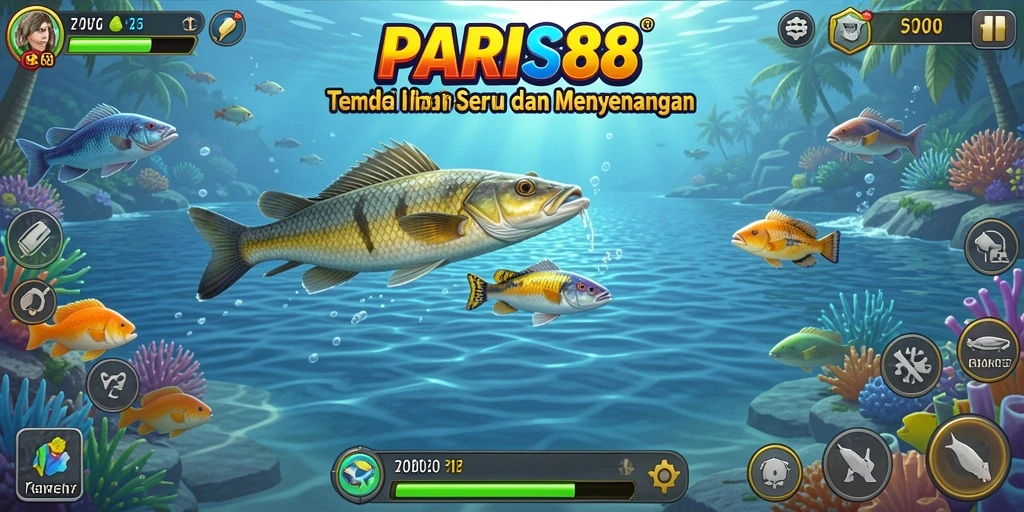 Tampilan gameplay Tembak Ikan yang memukau dan seru.