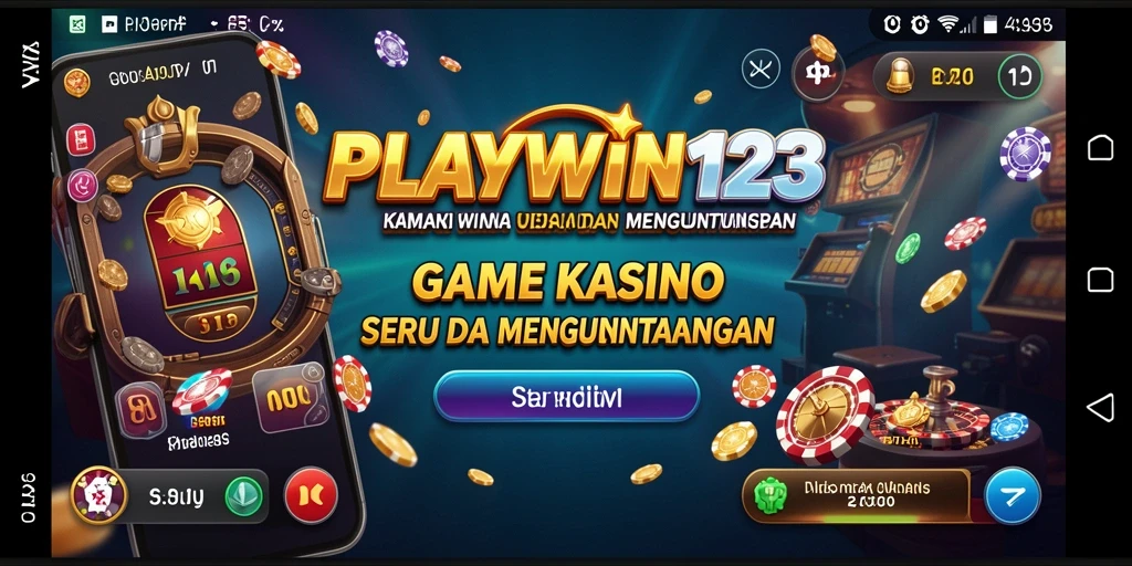 Screenshot utama PLAYWIN123 menampilkan gameplay Kasino yang seru dan menegangkan.