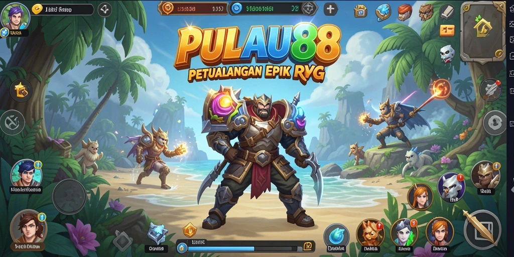 Tampilan gameplay PULAU88 yang menonjolkan petualangan RPG.