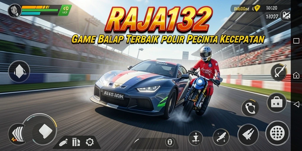 Tampilan gameplay menarik dari balapan cepat di RAJA132.