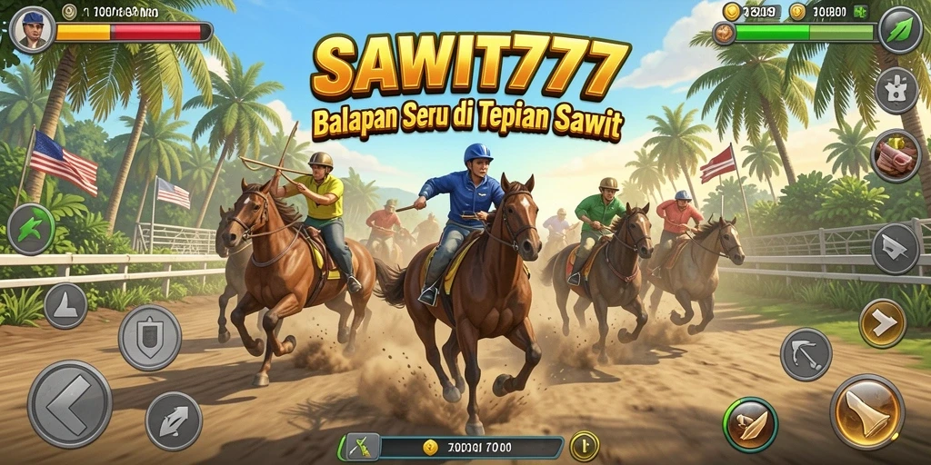 Tampilan gameplay racing SAWIT777 yang mendebarkan.