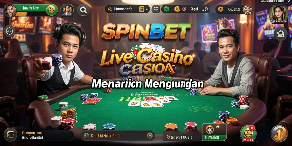 Tampilan gameplay SPINBET yang menarik dan interaktif di Live Casino.