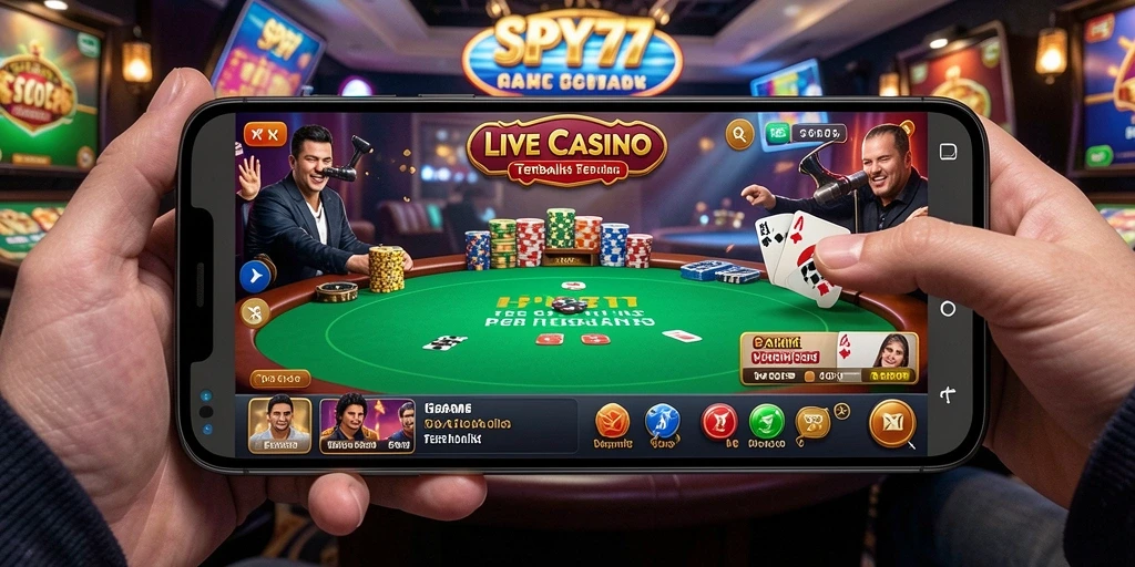 Gameplay seru SPY77 dengan dealer langsung dalam aksi.