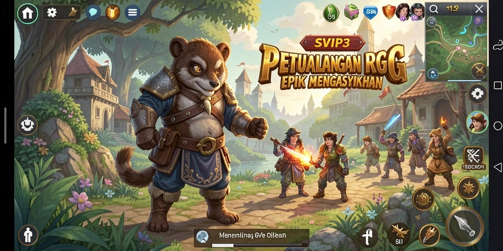Tampilan gameplay <strong>SVIP3</strong> yang penuh aksi dan strategi RPG.