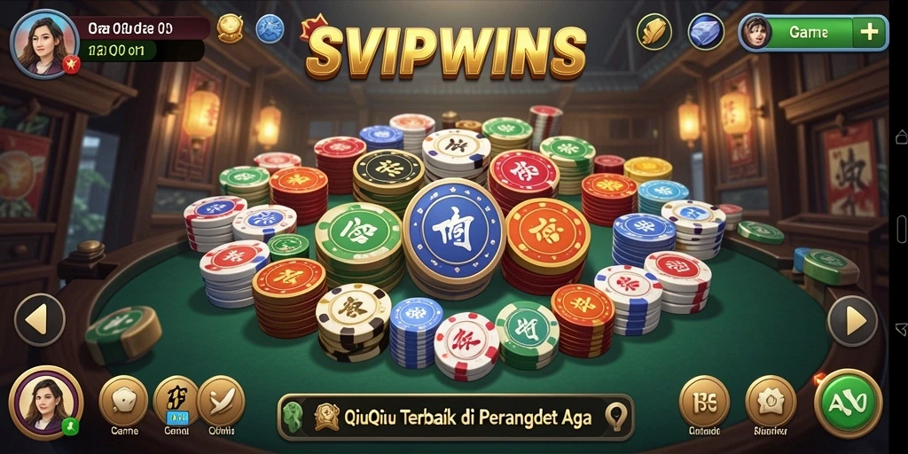 Tampilan menarik dari gameplay QiuQiu dalam SVIPWINS.