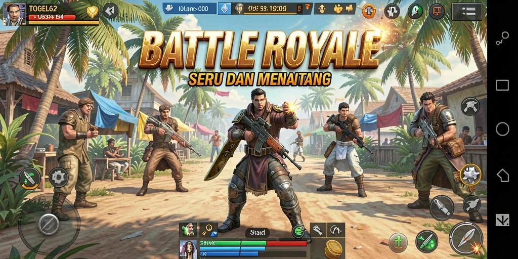 Gameplay seru di arena Battle Royale TOGEL62
