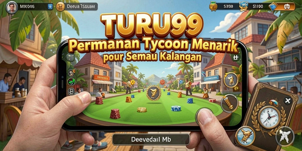Tampilan gameplay yang menarik dari TURU99 di dunia Tycoon.